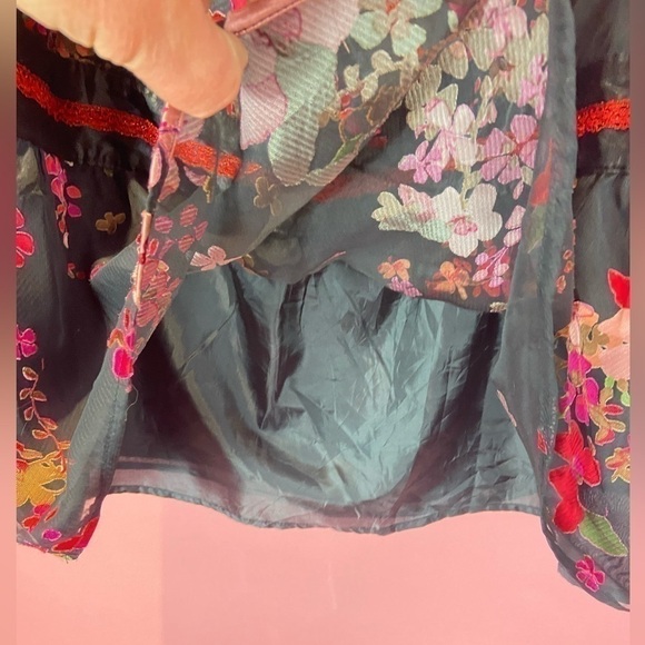 Lane Bryant Black Floral Sleeveless V-Neck Lace Sheer Lined Size 20 - Picture 8 of 8